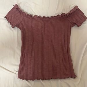 Aeropostale fitted off the shoulder top
